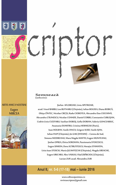 Scriptor Anul II, nr. 5-6 (mai-iunie) 2016