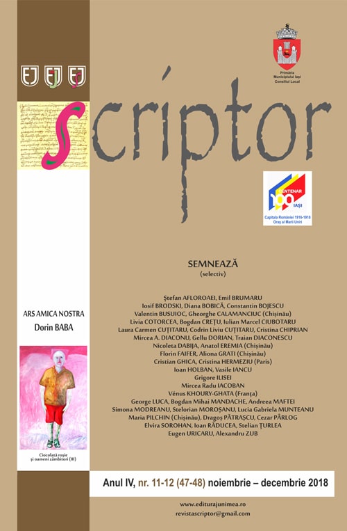Scriptor Anul IV, nr. 11-12 (noiembrie-decembrie) 2018