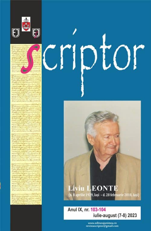 Scriptor Anul IX, nr. 7-8 (iulie-august) 2023